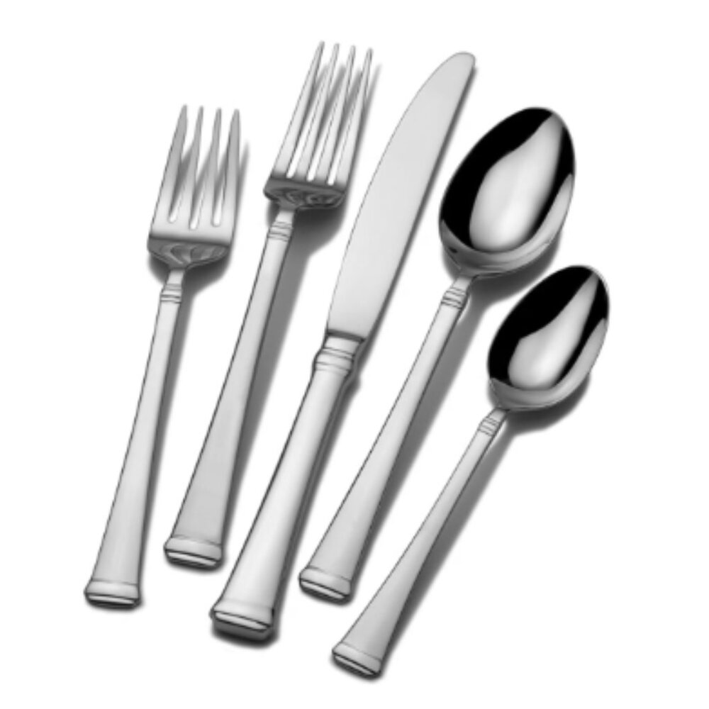 Mikasa Alyse 65 PC Set, 18/10 Stainless Steel Flatware Service for 12 - Picture 5 of 8